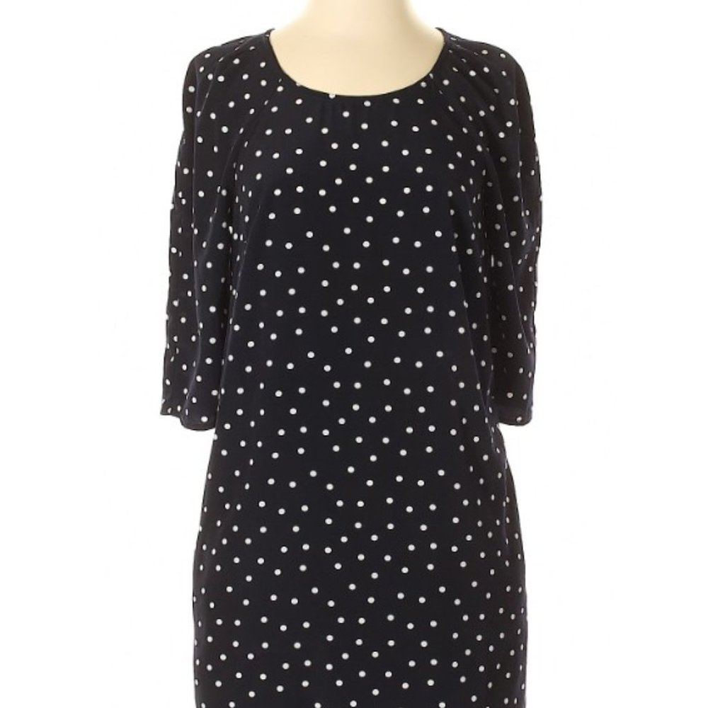 Navy and White Polkadot Merona Dress